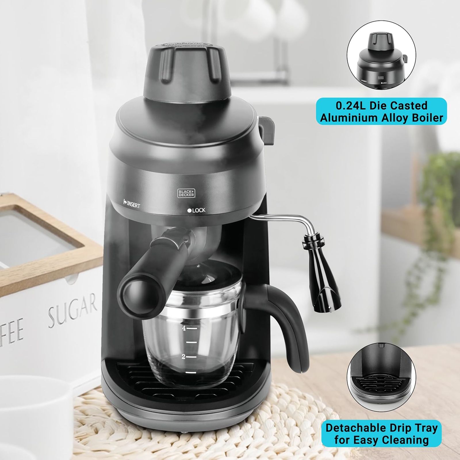 drinkmate Series C40 セット Buy BLACK+DECKER BXCM0401IN 870 Watt 4 Cups Automatic Cappuccino